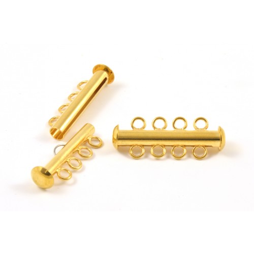4 ROWS SLIDING GOLD COLOR CLASP 